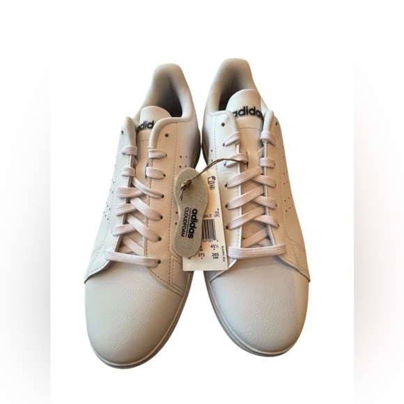 NWOB Adidas Men’s Advantage 2.0 Tennis Shoes in White/Black Ink in size 9.5 - Picture 4 of 8